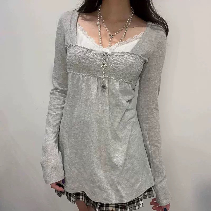 Winter Clothing Aesthetic - Американская ретро-футболка для женщин с квадратным