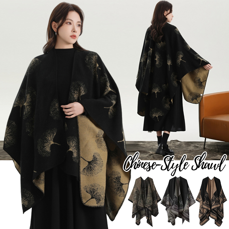 Winter Clothing Ideas For Women - Вязаная шаль с принтом для женщин,