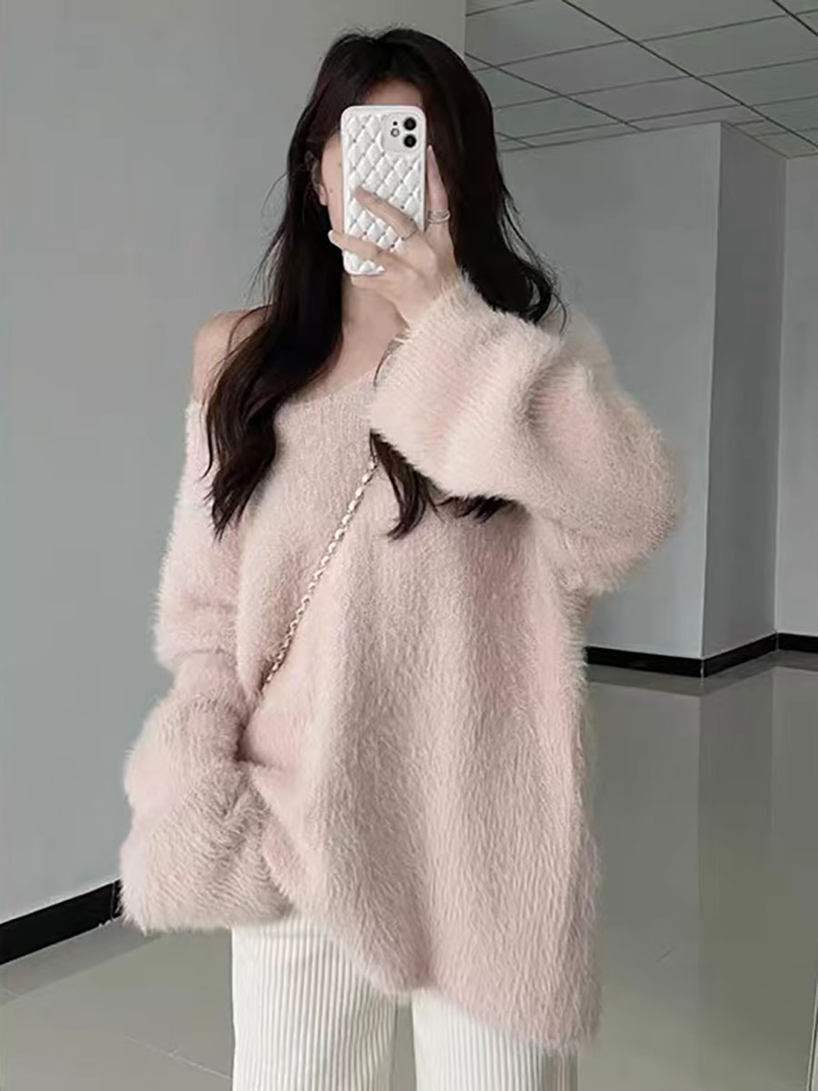 Женский Длинный свитер с V-обр – обзор и цена Winter Clothing Aesthetic