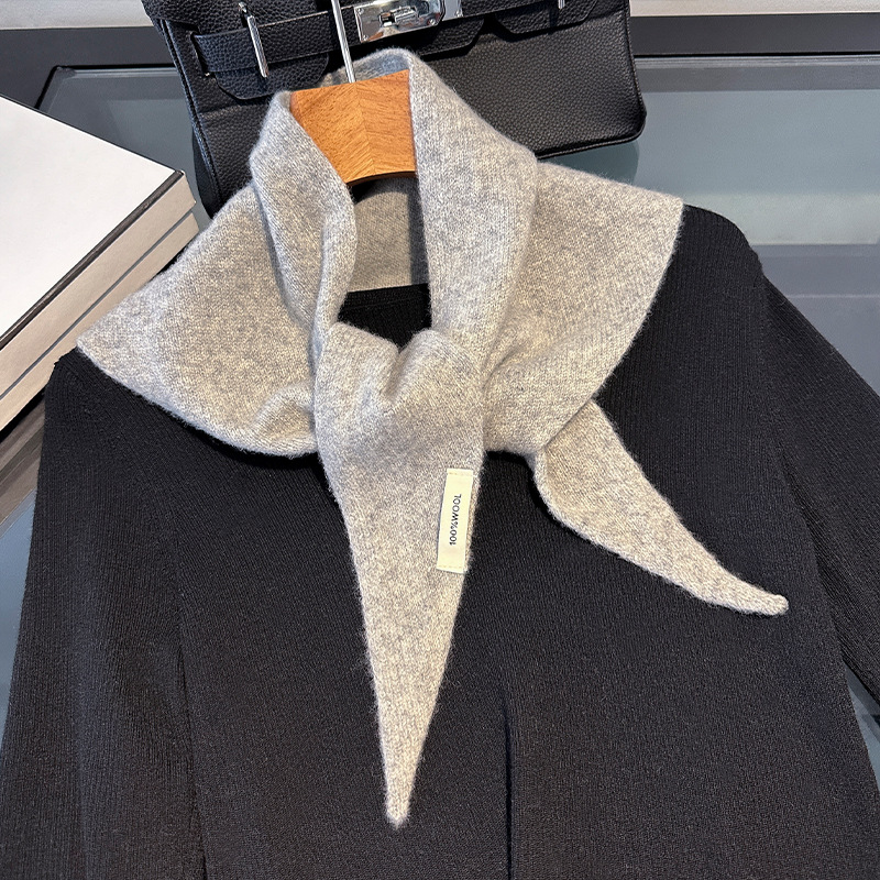 100% шерсть, вязаный треугольн – обзор и цена Winter Clothing Korea