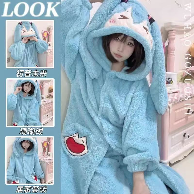 Пижамный комплект Miku Anime:  – обзор и цена Winter Clothing Korea